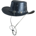 HILASON L M S XL Hand Made Split Antique Leather Crushable Hat 3 in Brim | Cowboy Cow Girl Hats Sun for Women & Men Fedora