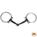 5" Hilason Western Sweet Iron Ring Stainless Steel Horse Black Mouth Bit