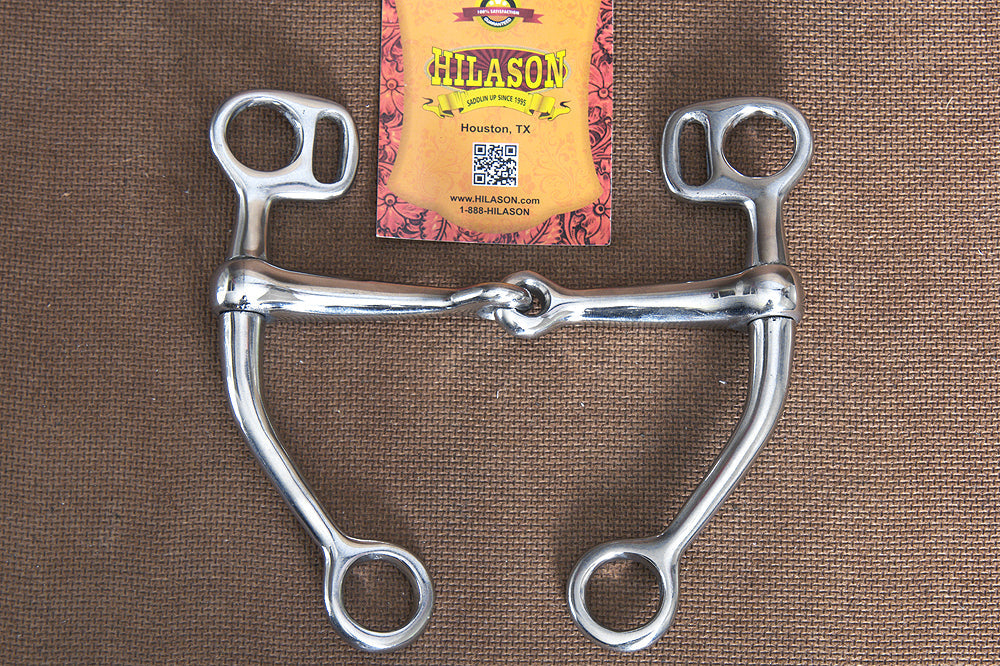 5" Hilason Horse Mouth Steel Tom Thumb Bit W/ Jointed
