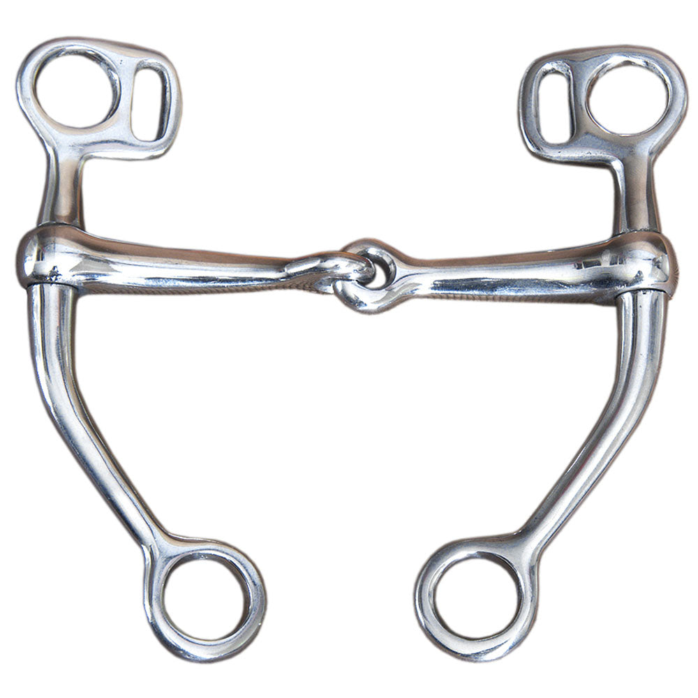 5" Hilason Horse Mouth Steel Tom Thumb Bit W/ Jointed