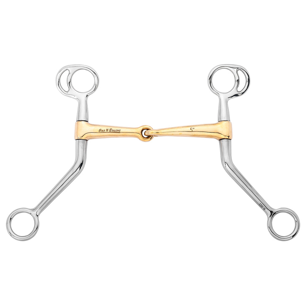 Bar H Equine Tom Thumb Curb Bit Copper Mouthpiece
