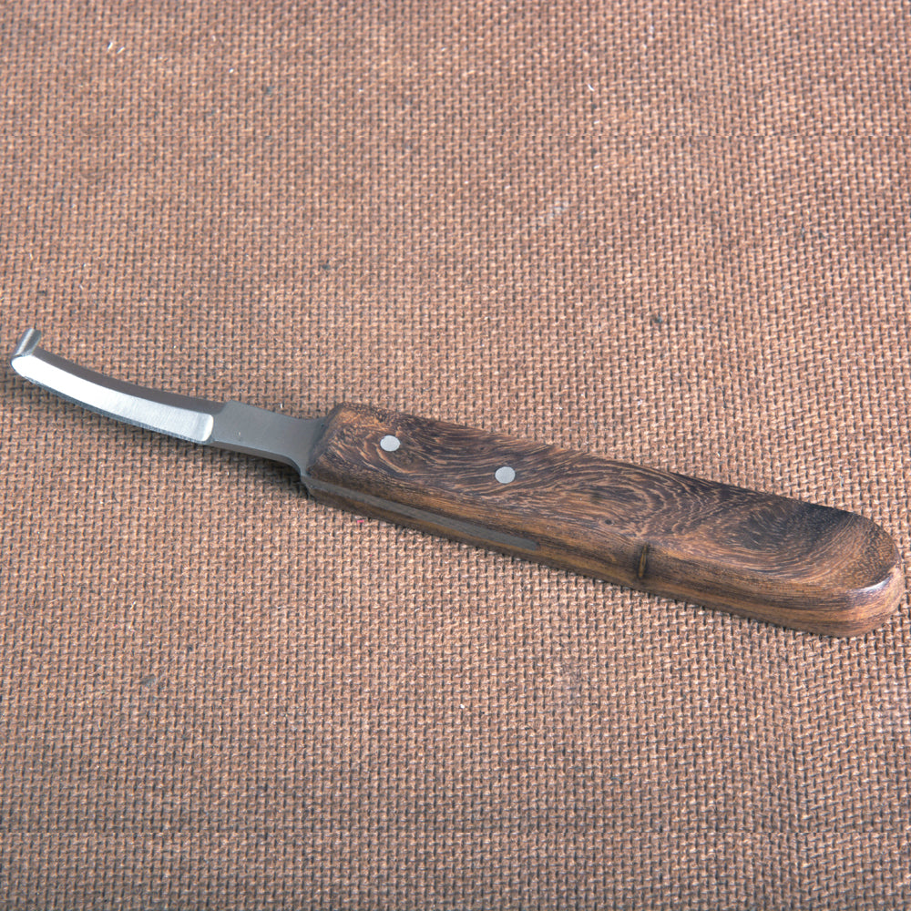 Hilason Western Horse Care Farrier Tool Hoof Knife Wooden Handle W/ Steel Blade