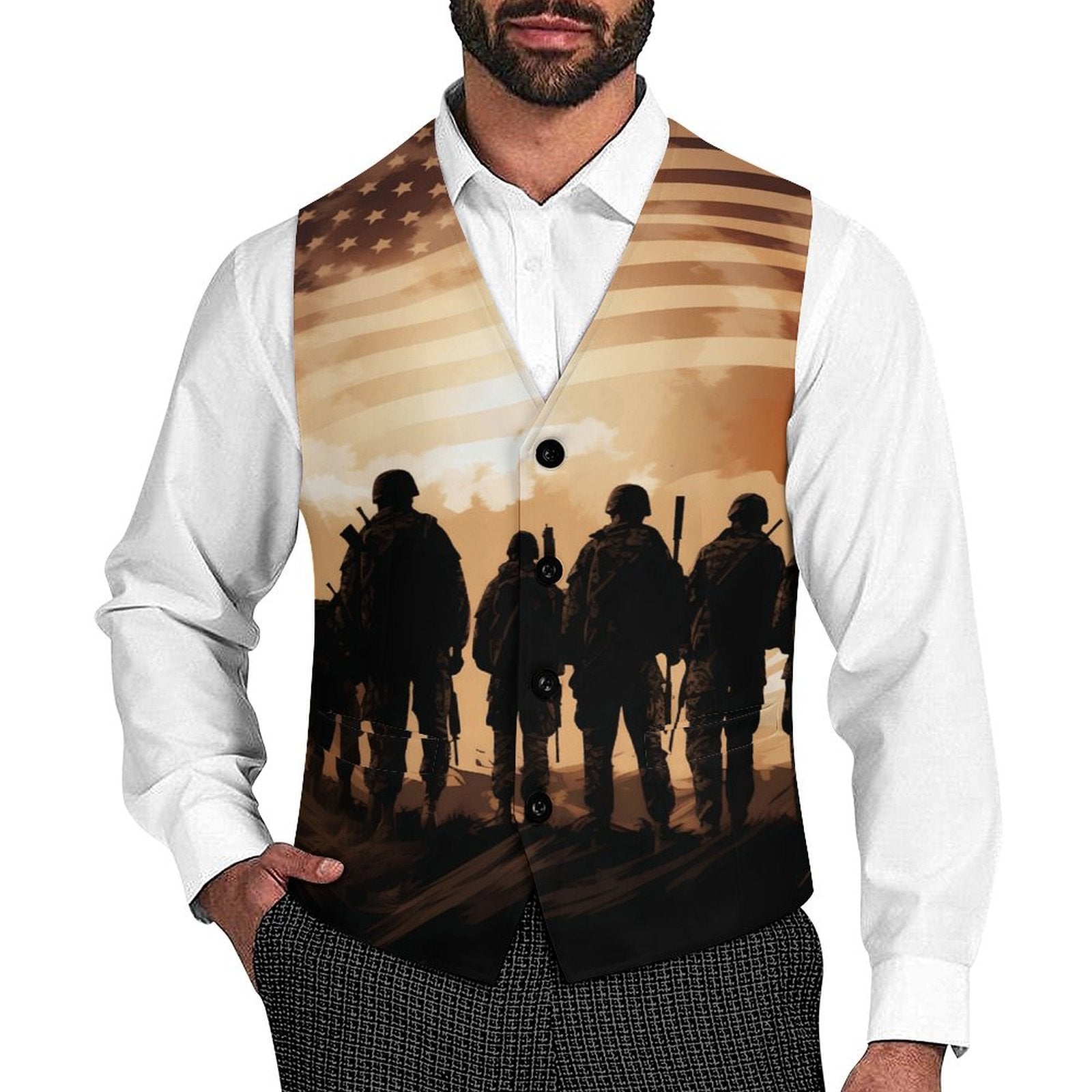Baha Ranch American Patriot Men's Western Vest by Baha Ranch Western Wear