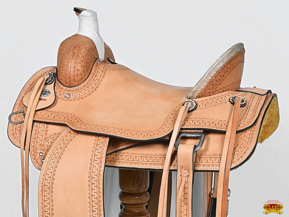 Western Horse Saddle American Leather Ranch Roping Hilason