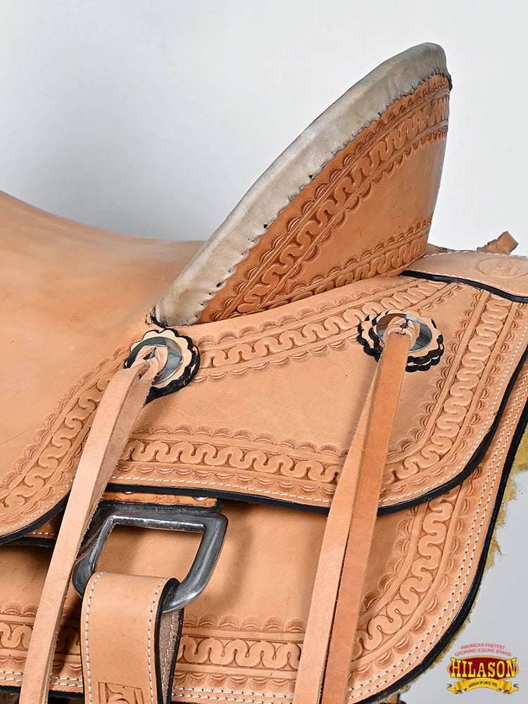Western Horse Saddle American Leather Ranch Roping Hilason