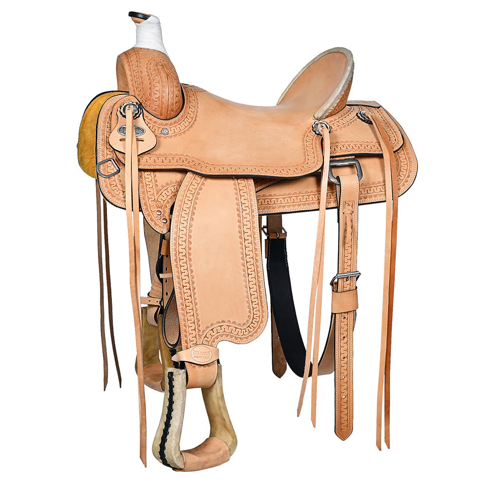 Western Horse Saddle American Leather Ranch Roping Hilason