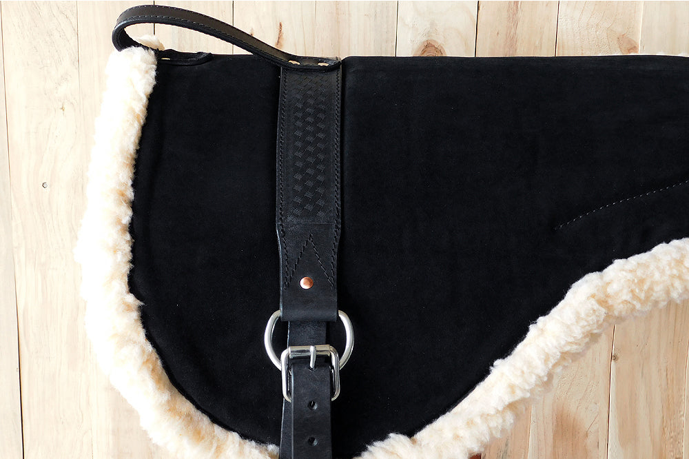 HILASON Natural Horsemanship Leather Bareback Western Treeless Saddle Pad | Pads Baretek Riding for Horses