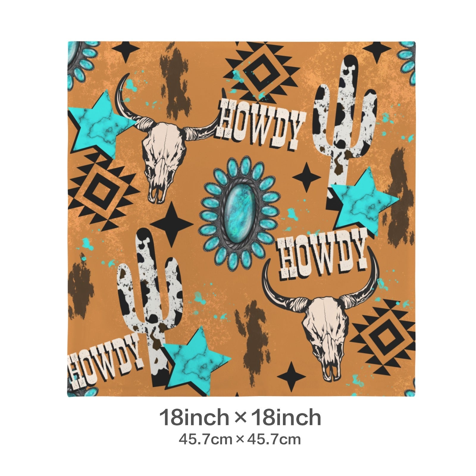 Baha Ranch Howdy Velvety Soft Throw Pillow Case Made in America by Baha Ranch Western Wear - product image 3