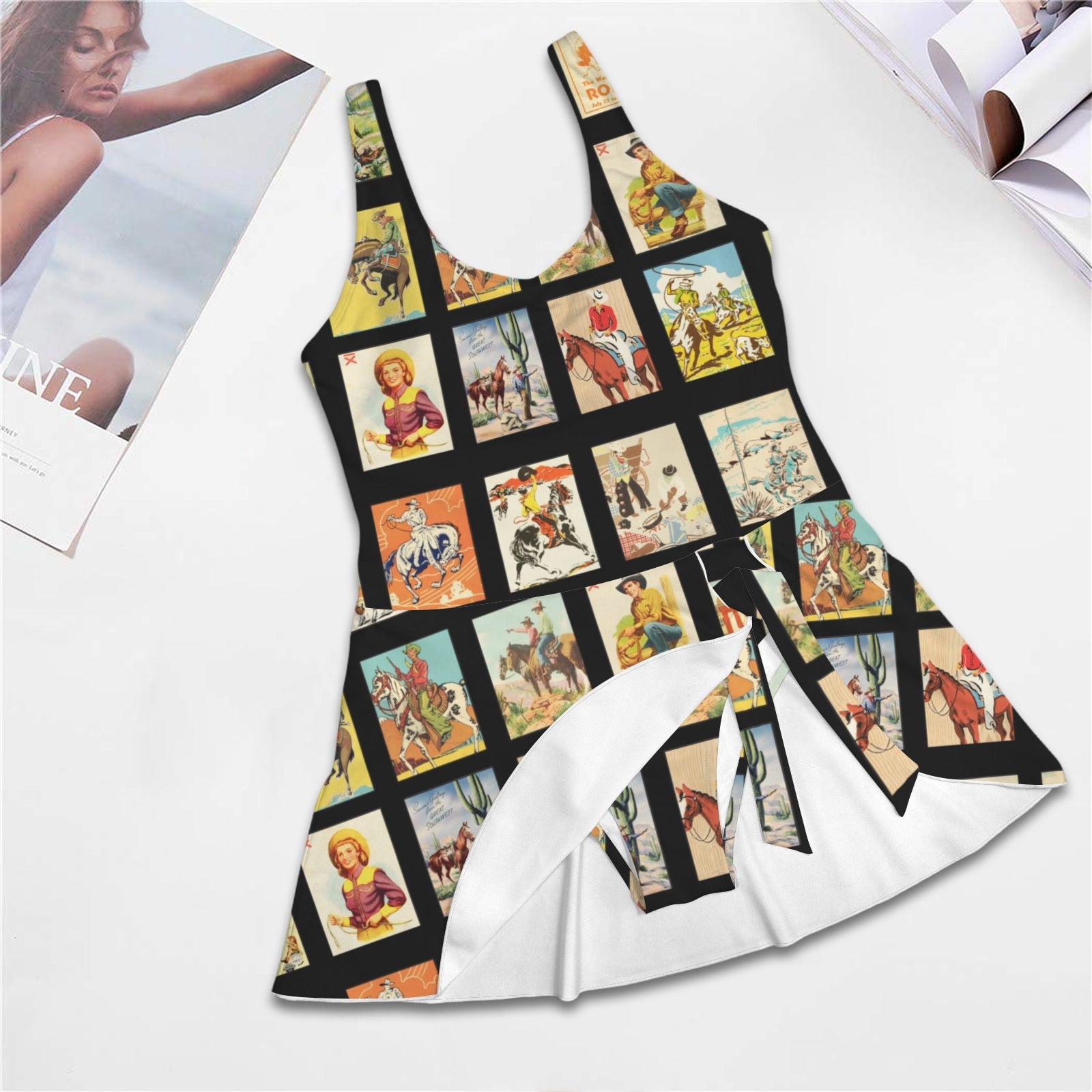 Baha Ranch Western Collage Skirted Swimsuit by Baha Ranch Western Wear - product image 5
