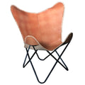 Genuine Leather Butterfly Chair Folding Lounge Sling Seat