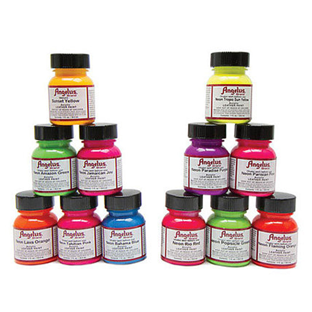 Angelus Acrylic Leather Paint For Boot Bags  1 Oz All Colors