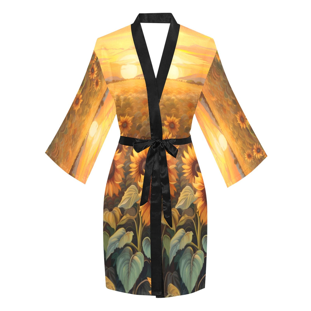 Baha Ranch Sunflower Field Women's Lounge Kimono Robe by Baha Ranch Western Wear - product image 3