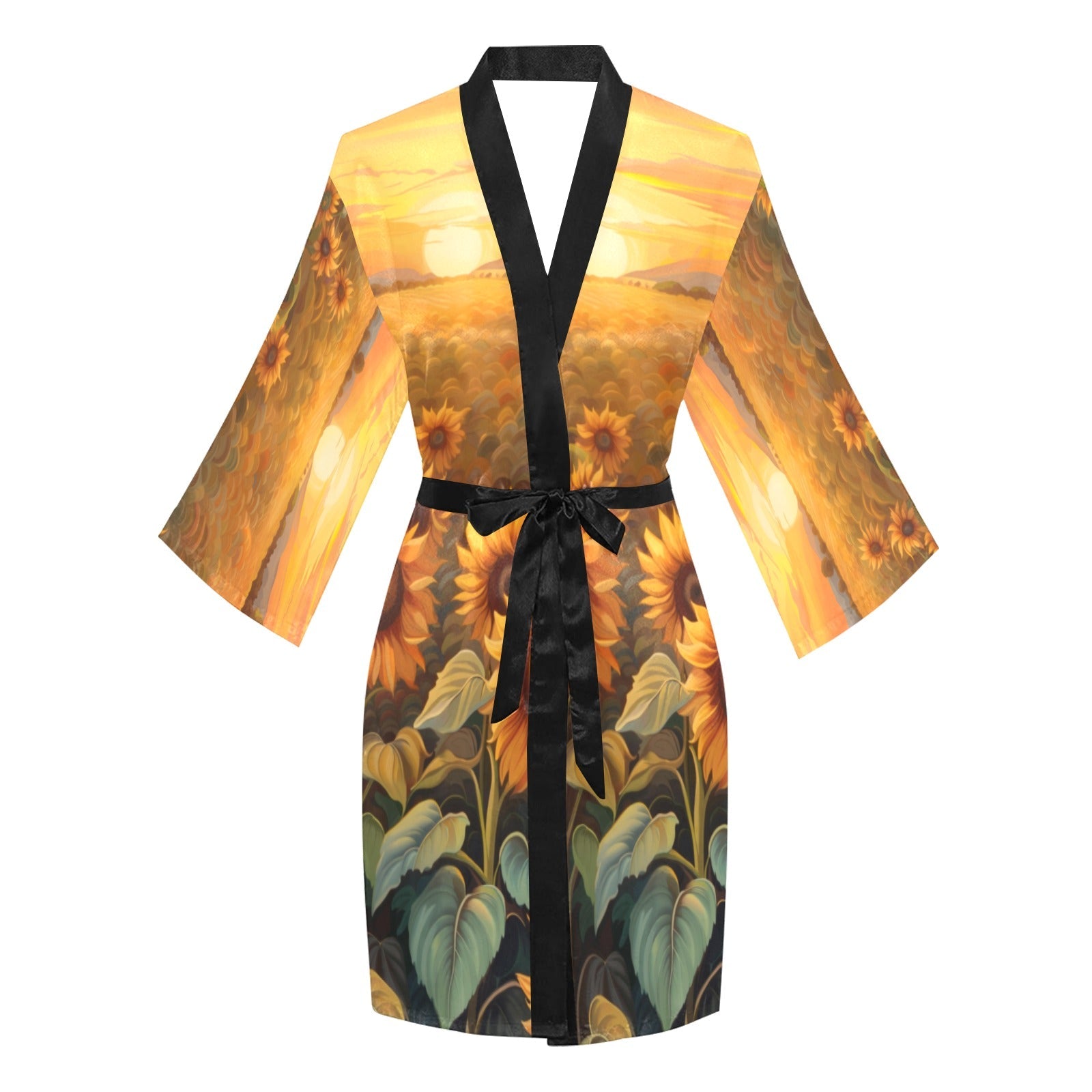 Baha Ranch Sunflower Field Women's Lounge Kimono Robe by Baha Ranch Western Wear - product image 3