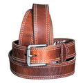 Hilason Heavy Duty Made In Usa Gun Holster Leather Work Belt Brown