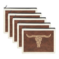 Baha Ranch Tooled Longhorn Set of 5 bags Cosmetic Bag Made in America by Baha Ranch Western Wear - product image 2
