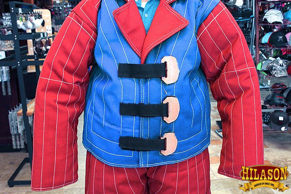 Hilason Schutzhund Dog Training Bite Suit, Red and Blue