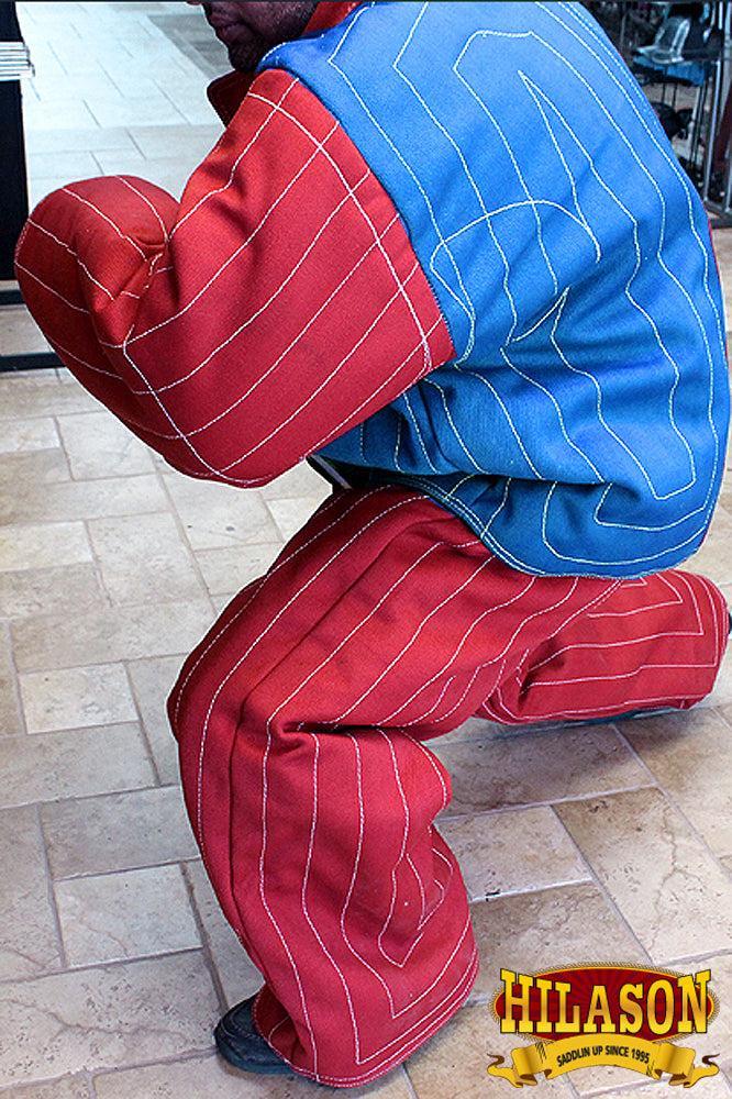 Hilason Schutzhund Dog Training Bite Suit, Red and Blue