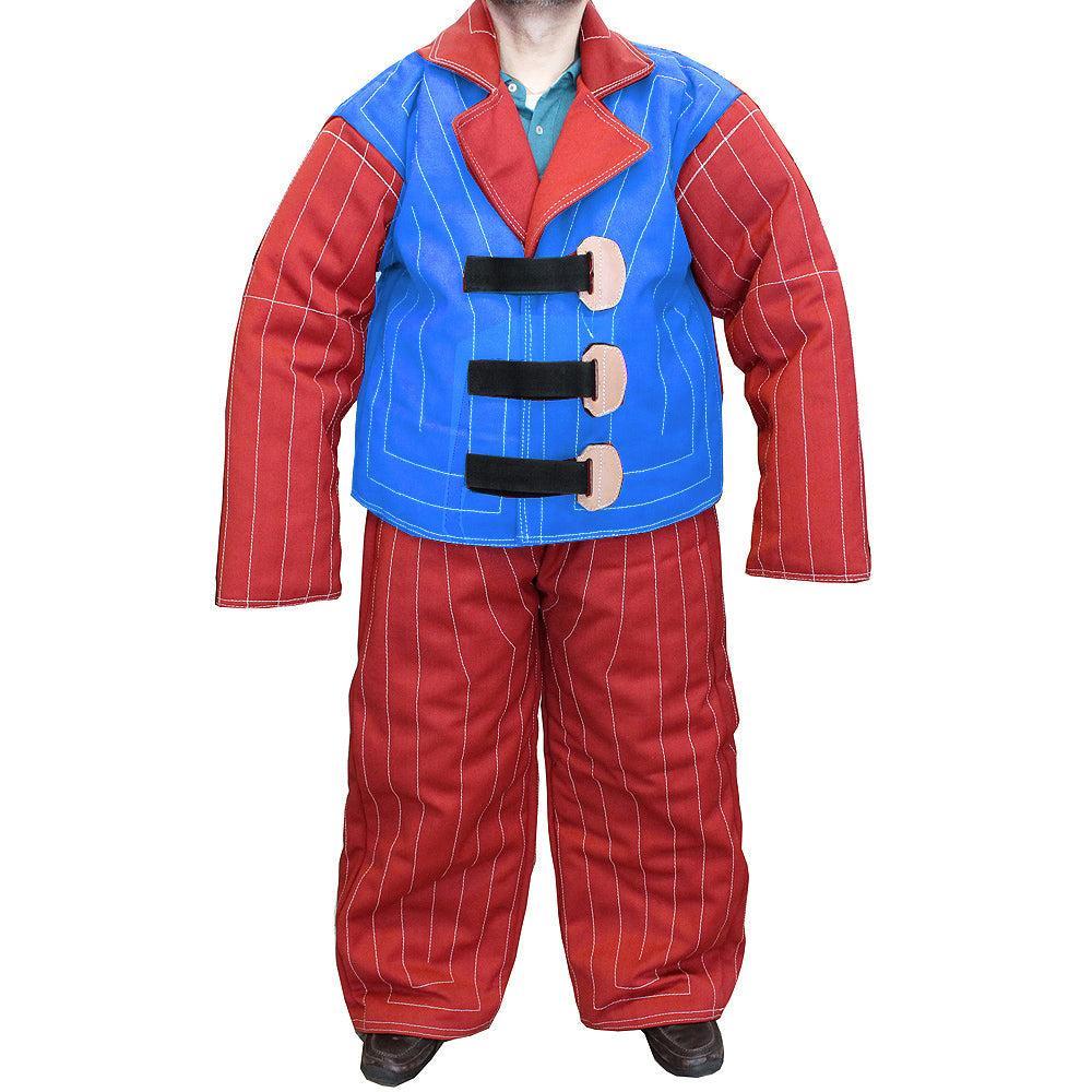 Hilason Schutzhund Dog Training Bite Suit, Red and Blue