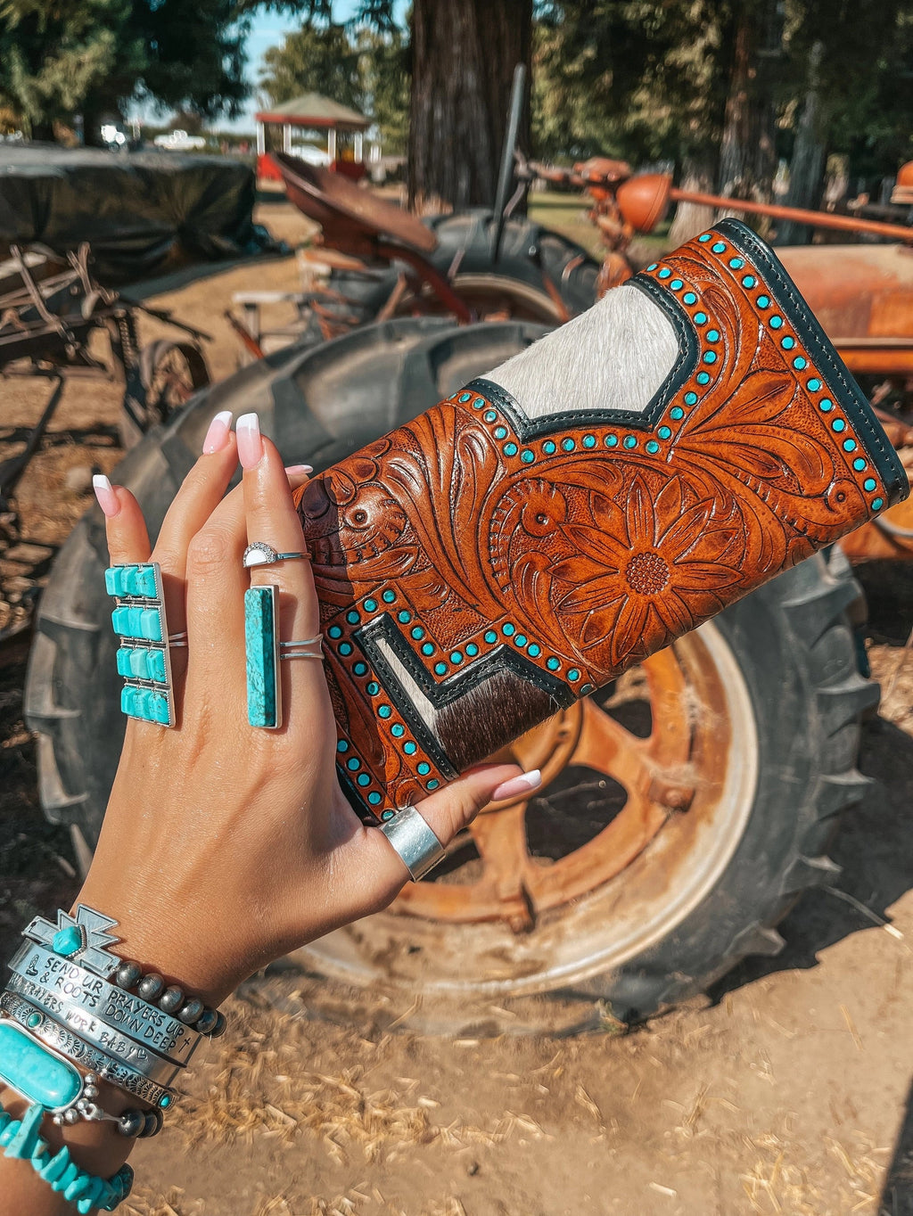 The Darlene Cowhide Leather Tooled | Wallet — view 2