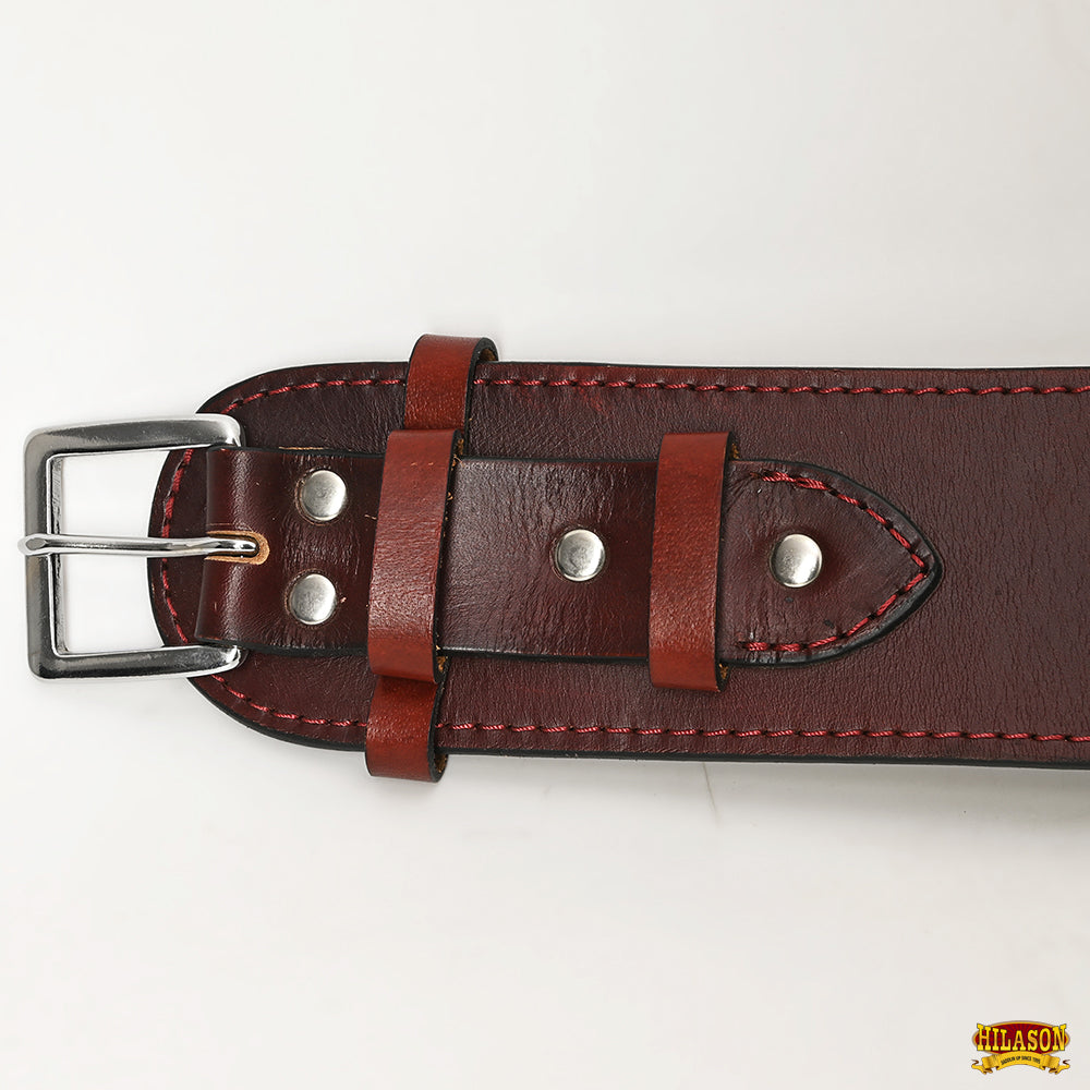 HILASON Western Right Hand Gun Holster Rig 44/45 Caliber Leather Cowboy | Costume Belt