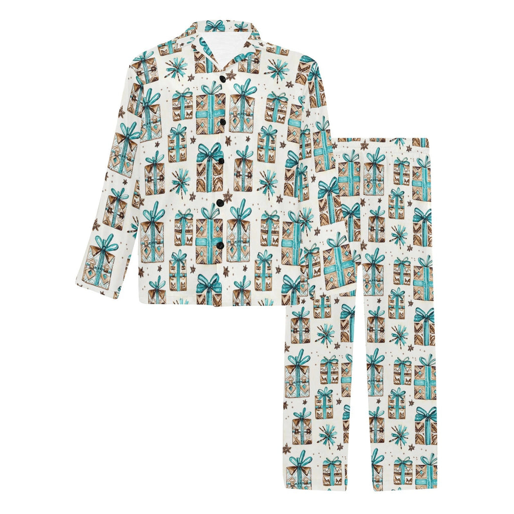 Baha Ranch Turquoise Christmas Presents Men's Western Pajamas by Baha Ranch Western Wear - product image 4