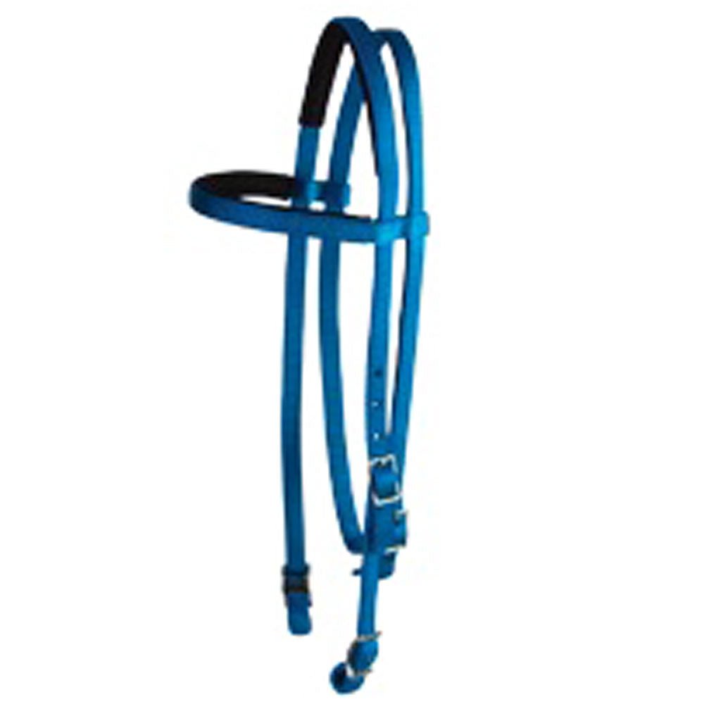 3/4" Hilason Browband Double Ply Nylon Nickel Plated Hardware Horse Headstall