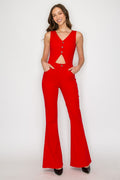 Wisteria Red Denim | Jumpsuit