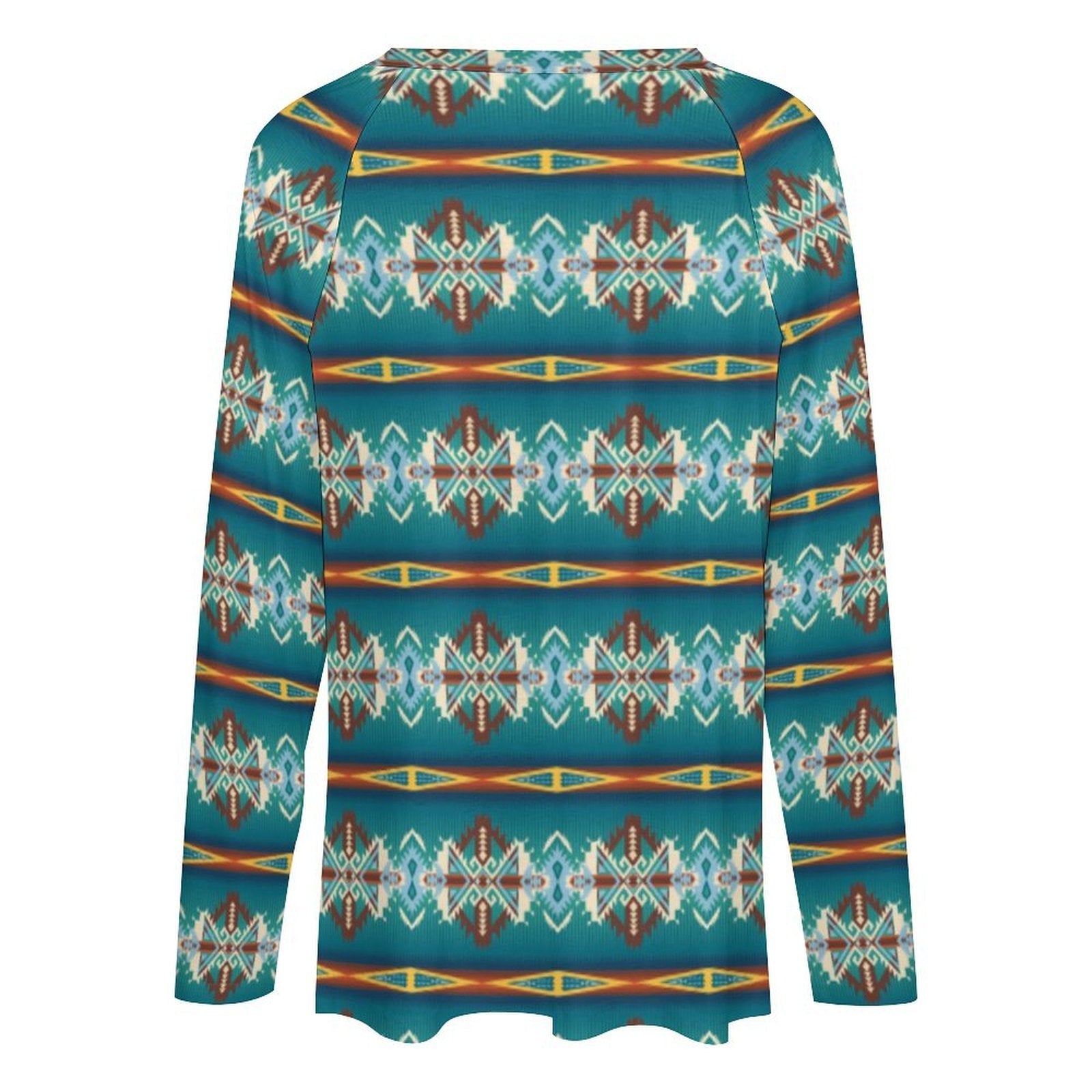 Baha Ranch Teal Aztec Long Sleeve Top by Baha Ranch Western Wear - product image 3