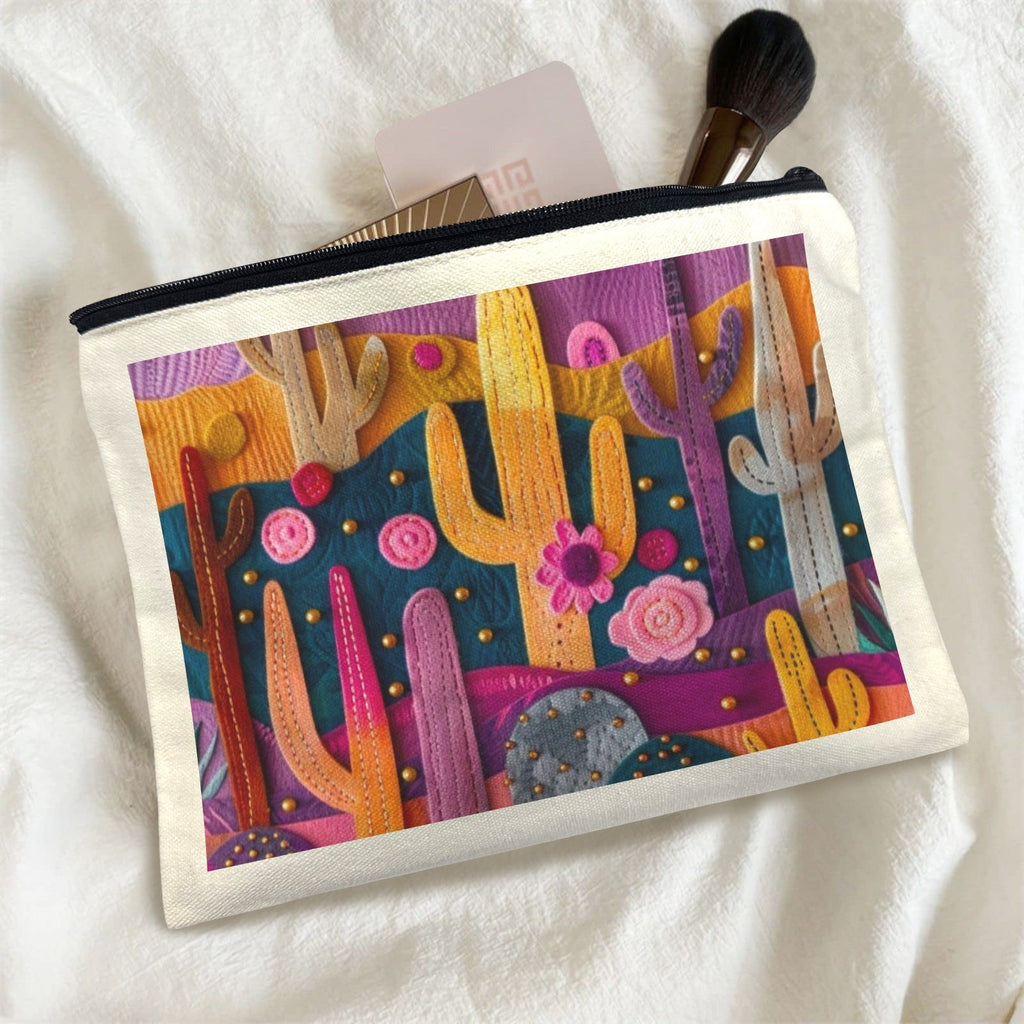 Baha Ranch Printed Cactus Cosmetic Bag Pack of 5 Made in America by Baha Ranch Western Wear