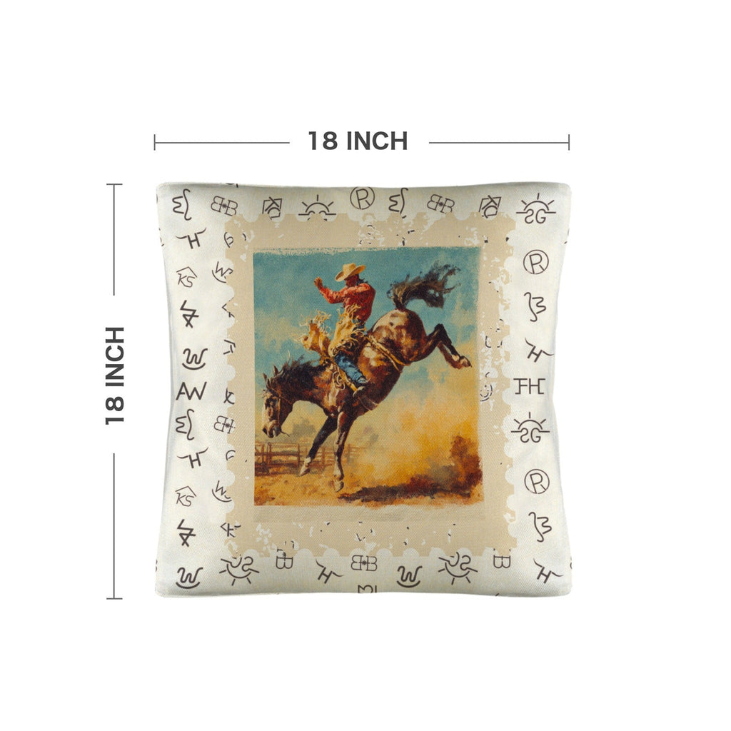 Baha Ranch Vintage Rodeo Stamp Throw Pillow Made in America by Baha Ranch Western Wear - product image 3