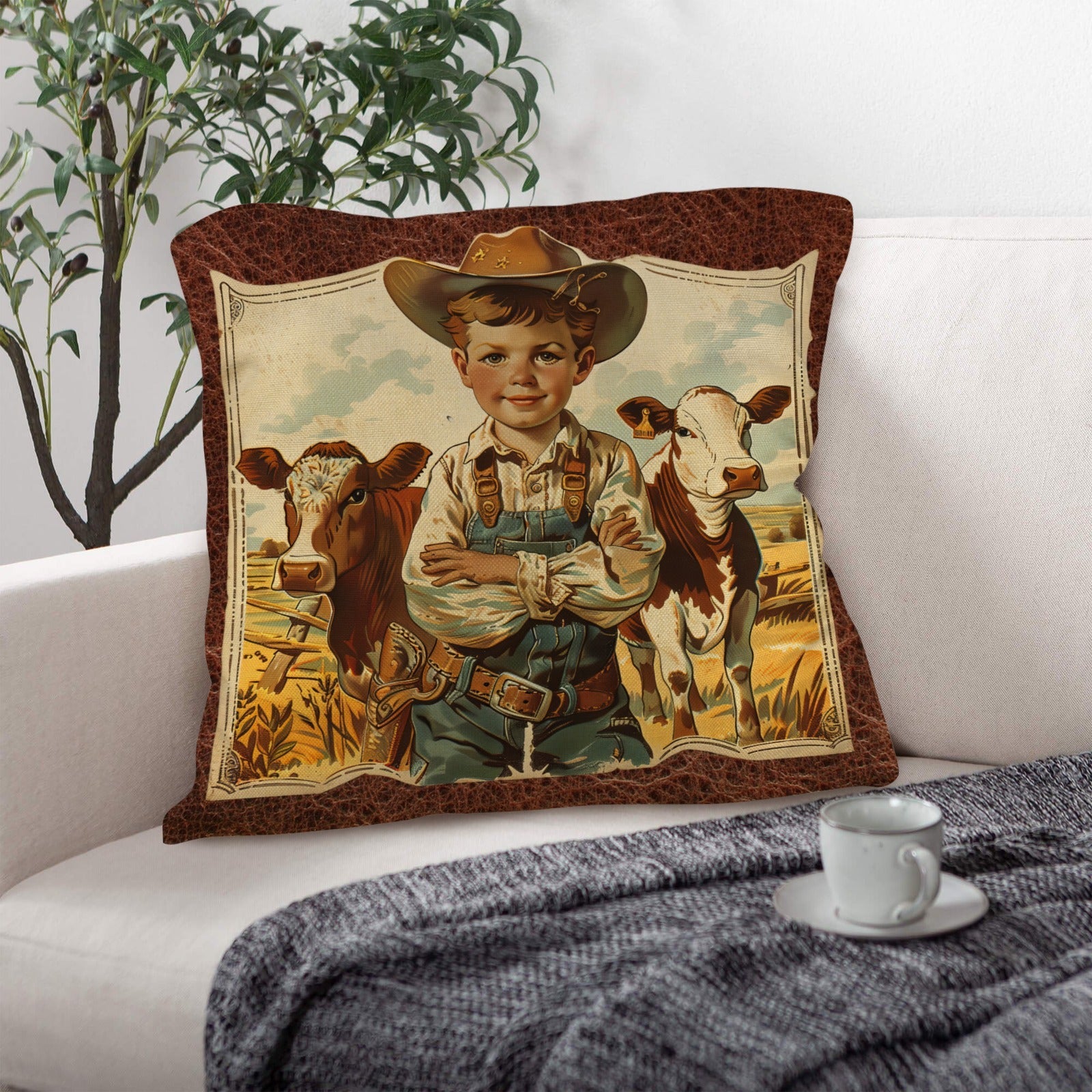 Baha Ranch Vintage Cowboy Pillow Case Made in America by Baha Ranch Western Wear - product image 3