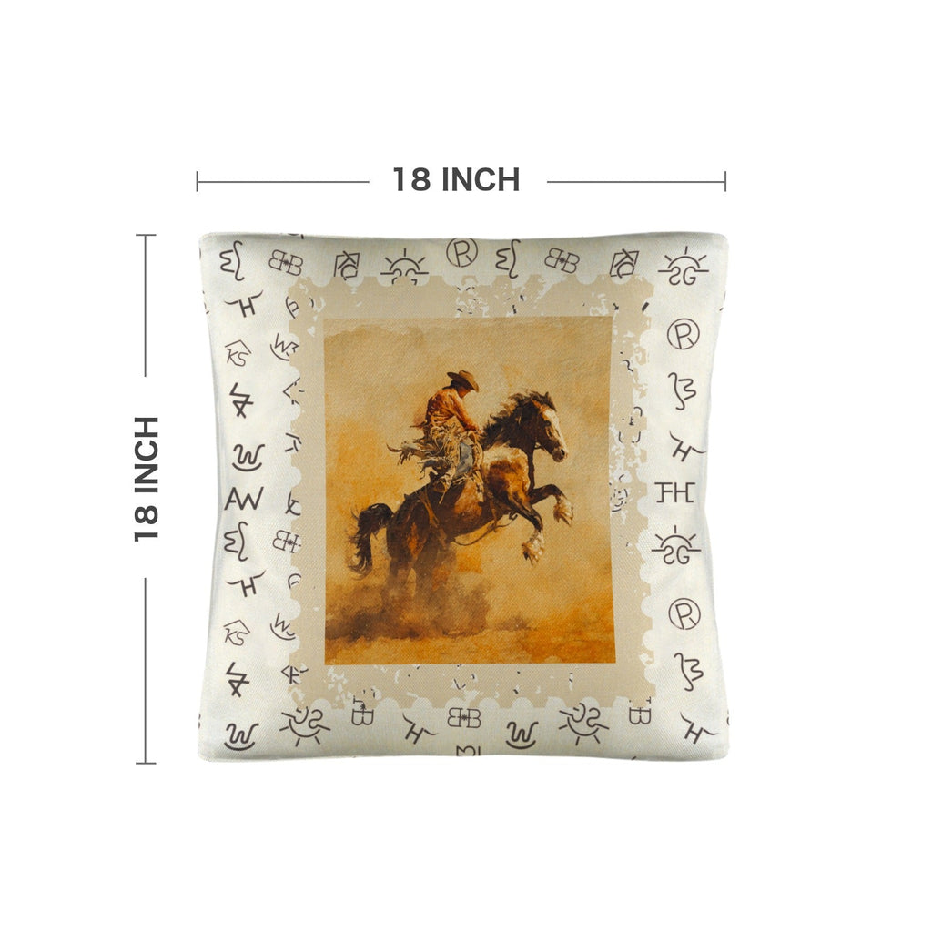Baha Ranch Vintage Rodeo Stamp Throw Pillow Made in America by Baha Ranch Western Wear - product image 3