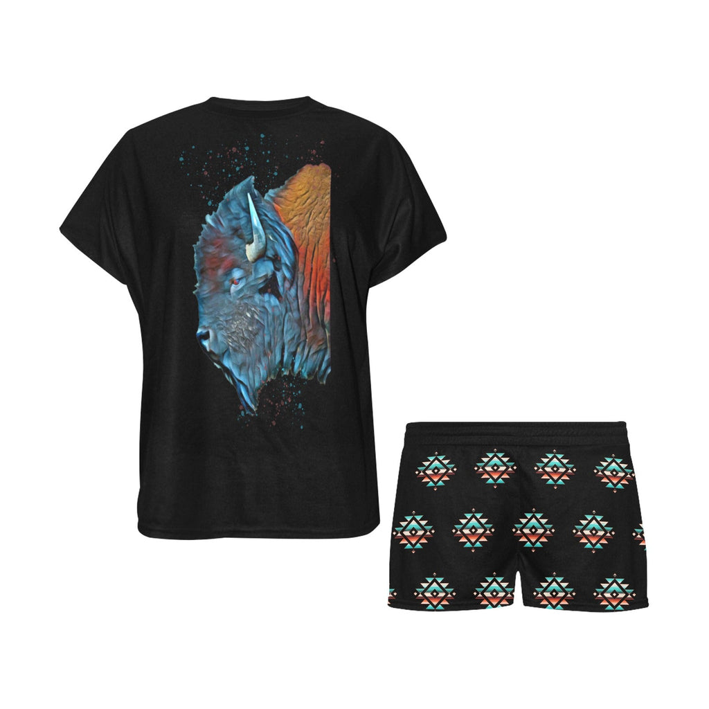 Baha Ranch Native Buffalo Women's Western Top and Short Pajama Set by Baha Ranch Western Wear - product image 3