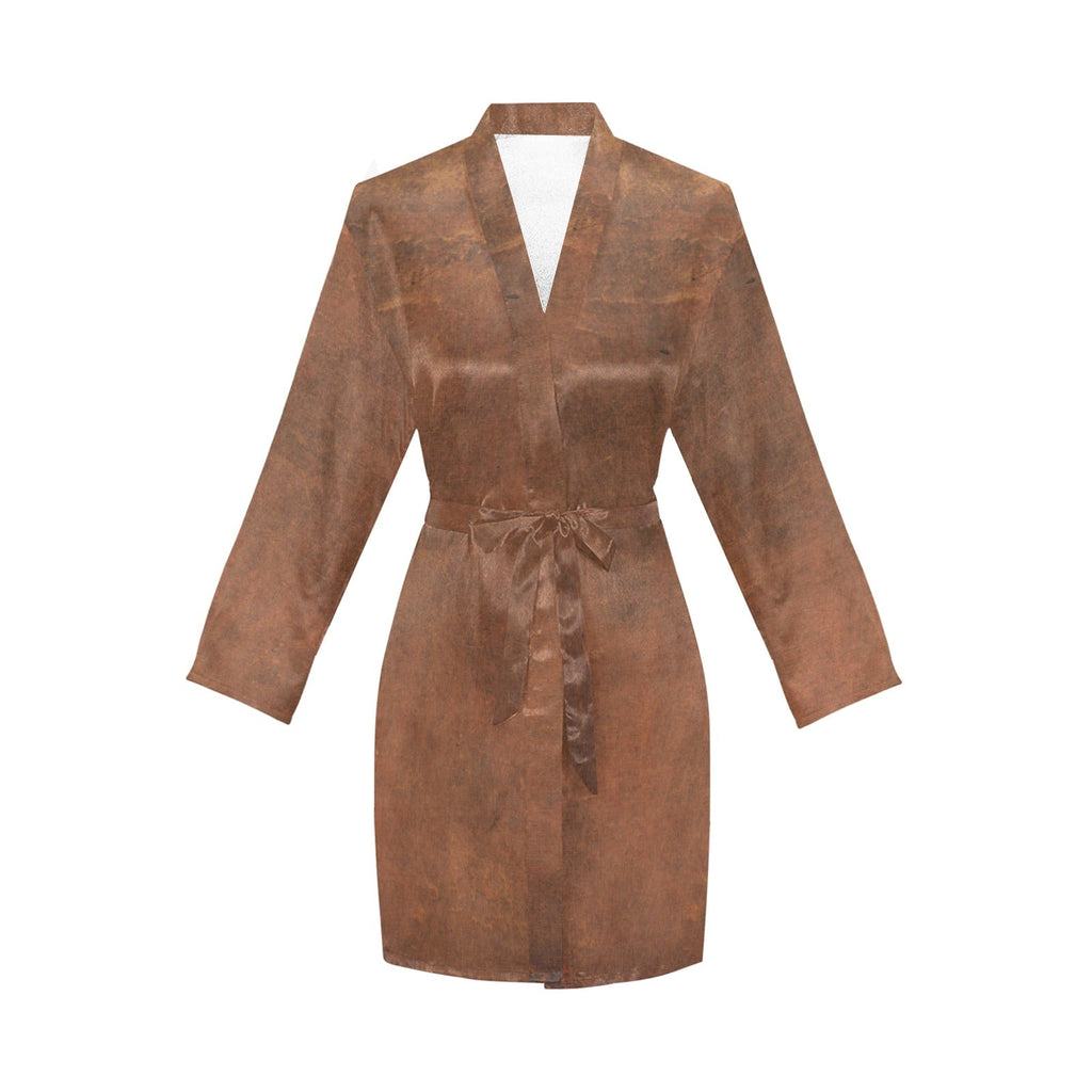 Baha Ranch Them Cowboys Western Women's Long Sleeve Belted Satin Feel Dressing Lounge Robe by Baha Ranch Western Wear -...