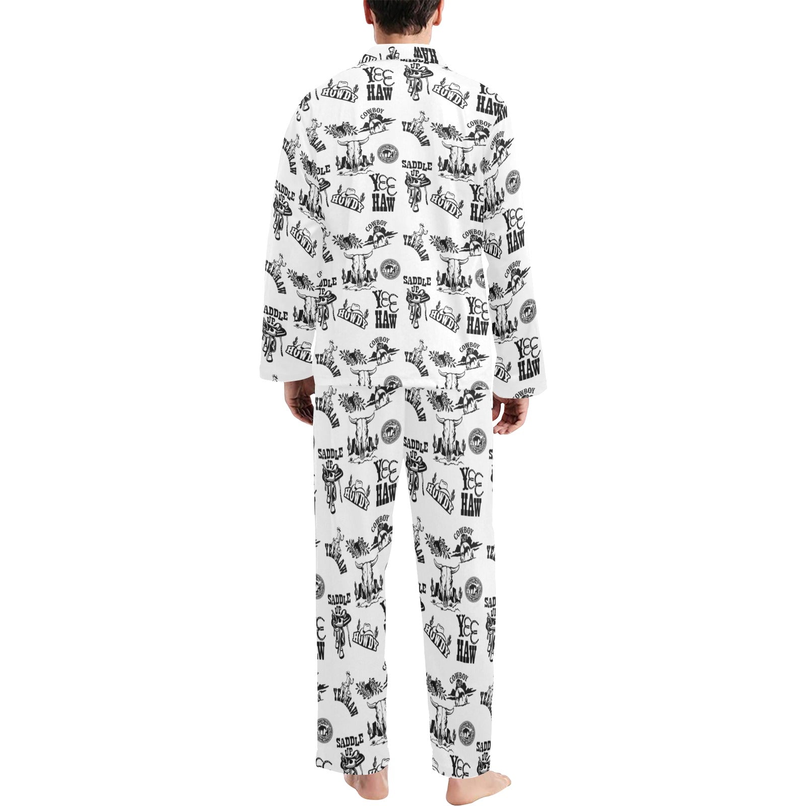 Baha Ranch Cowboy Print Men's Western Pajamas by Baha Ranch Western Wear - product image 2