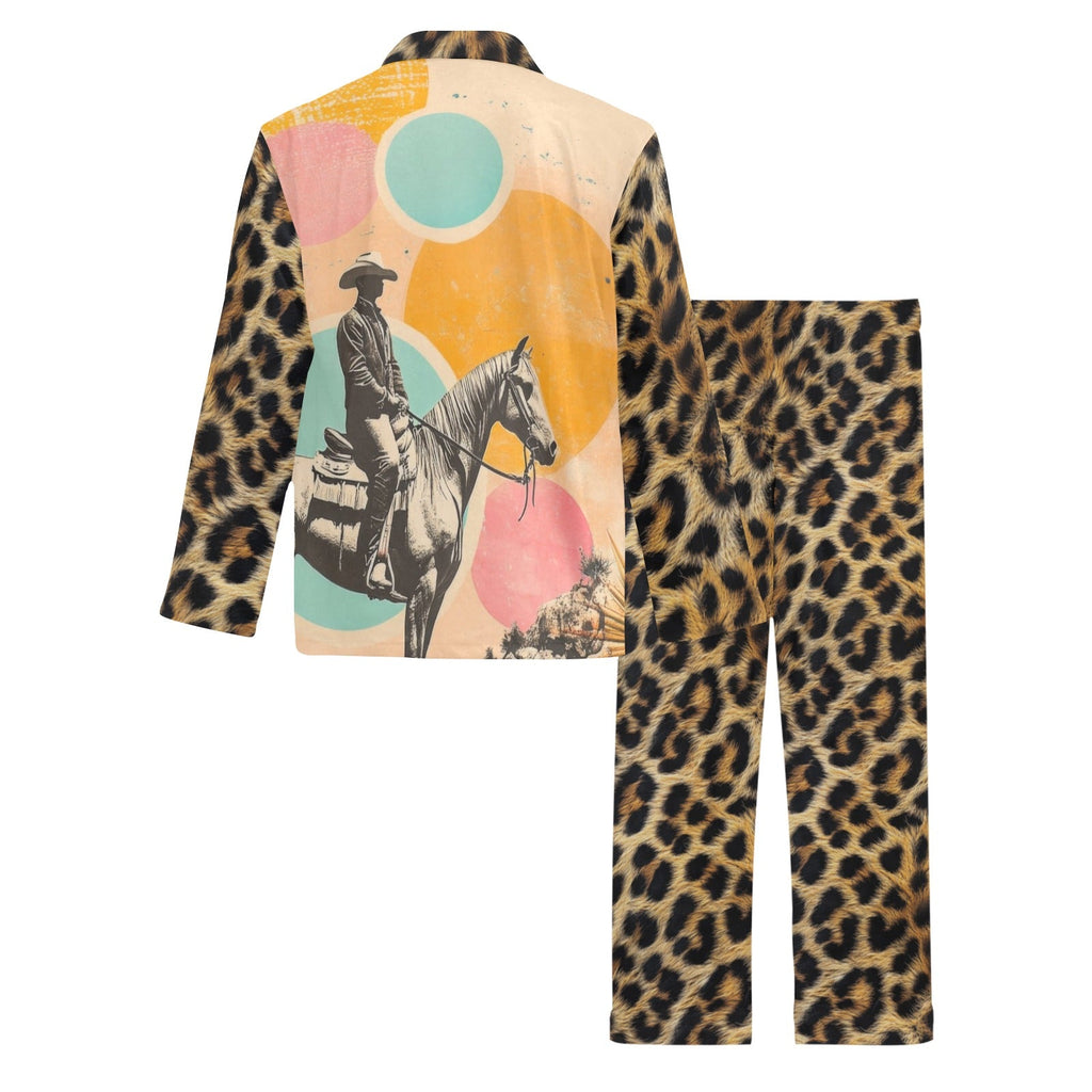Baha Ranch Retro Pop Western Leopard Cowboy Pajamas by Baha Ranch Western Wear - product image 5