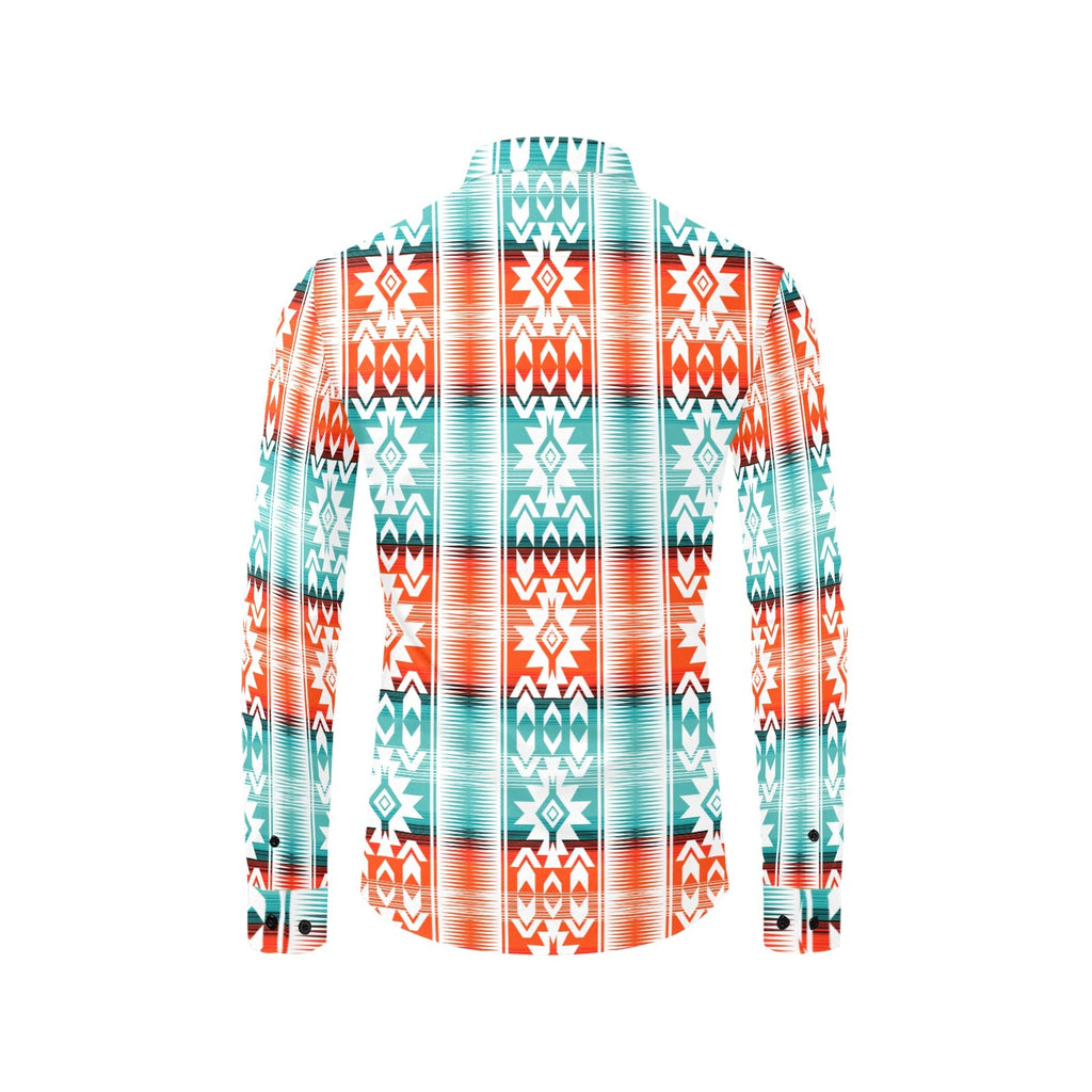Baha Ranch Turquoise Orange Aztec Unisex Western Button UP Shirt by Baha Ranch Western Wear - product image 6
