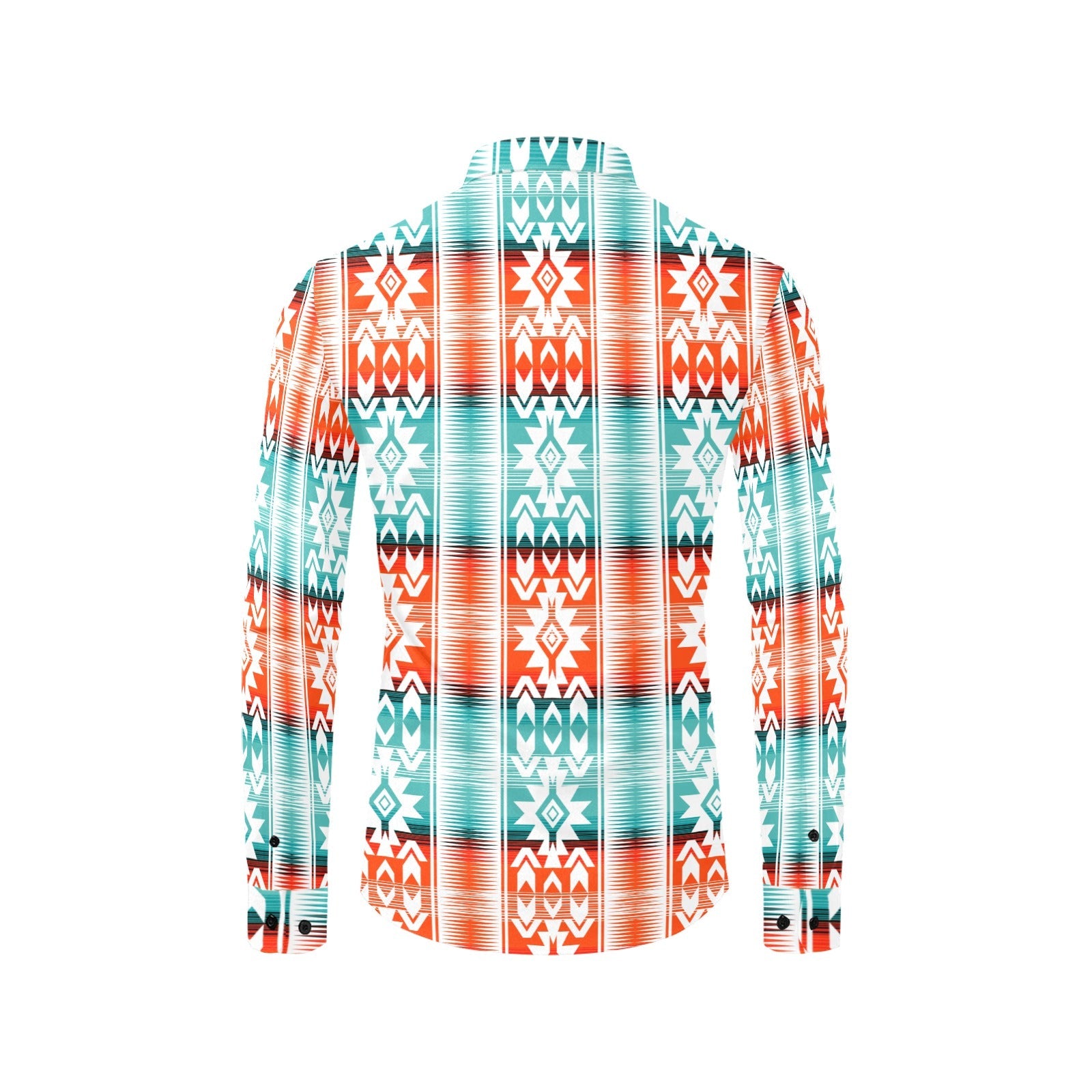 Baha Ranch Turquoise Orange Aztec Unisex Western Button UP Shirt by Baha Ranch Western Wear - product image 6