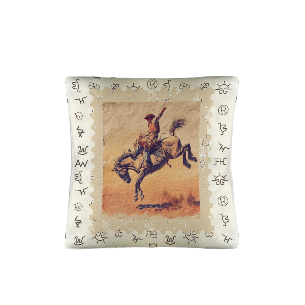 Baha Ranch Vintage Rodeo Stamp Throw Pillow Made in America by Baha Ranch Western Wear - product image 3