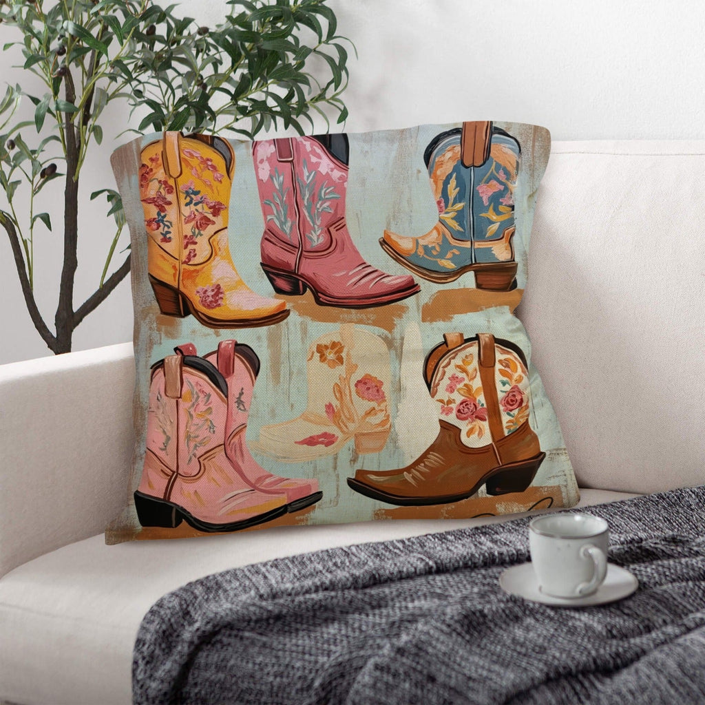 Baha Ranch Danilo Boots Pillow Case Custom Pillow Case Made in America by Baha Ranch Western Wear
