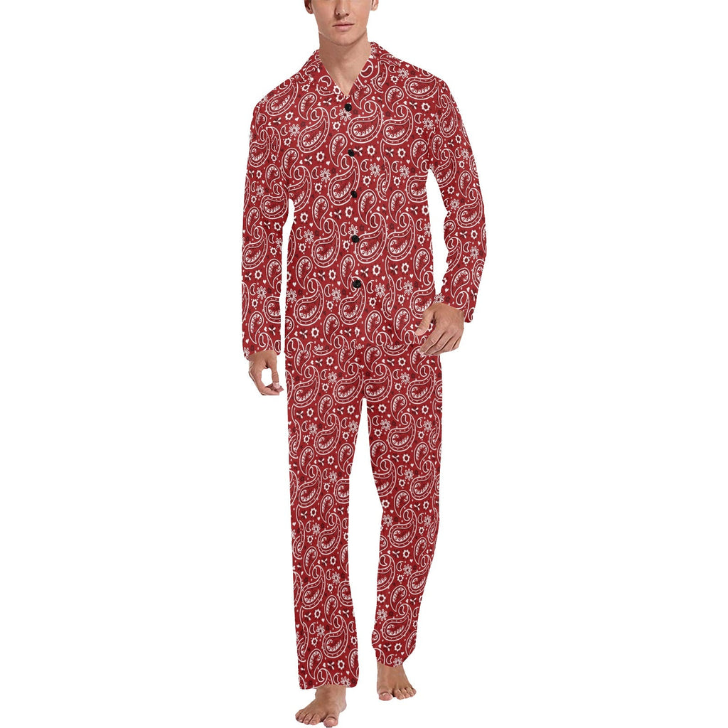 Baha Ranch Red Bandana Men's Western Print Pajama Set by Baha Ranch Western Wear