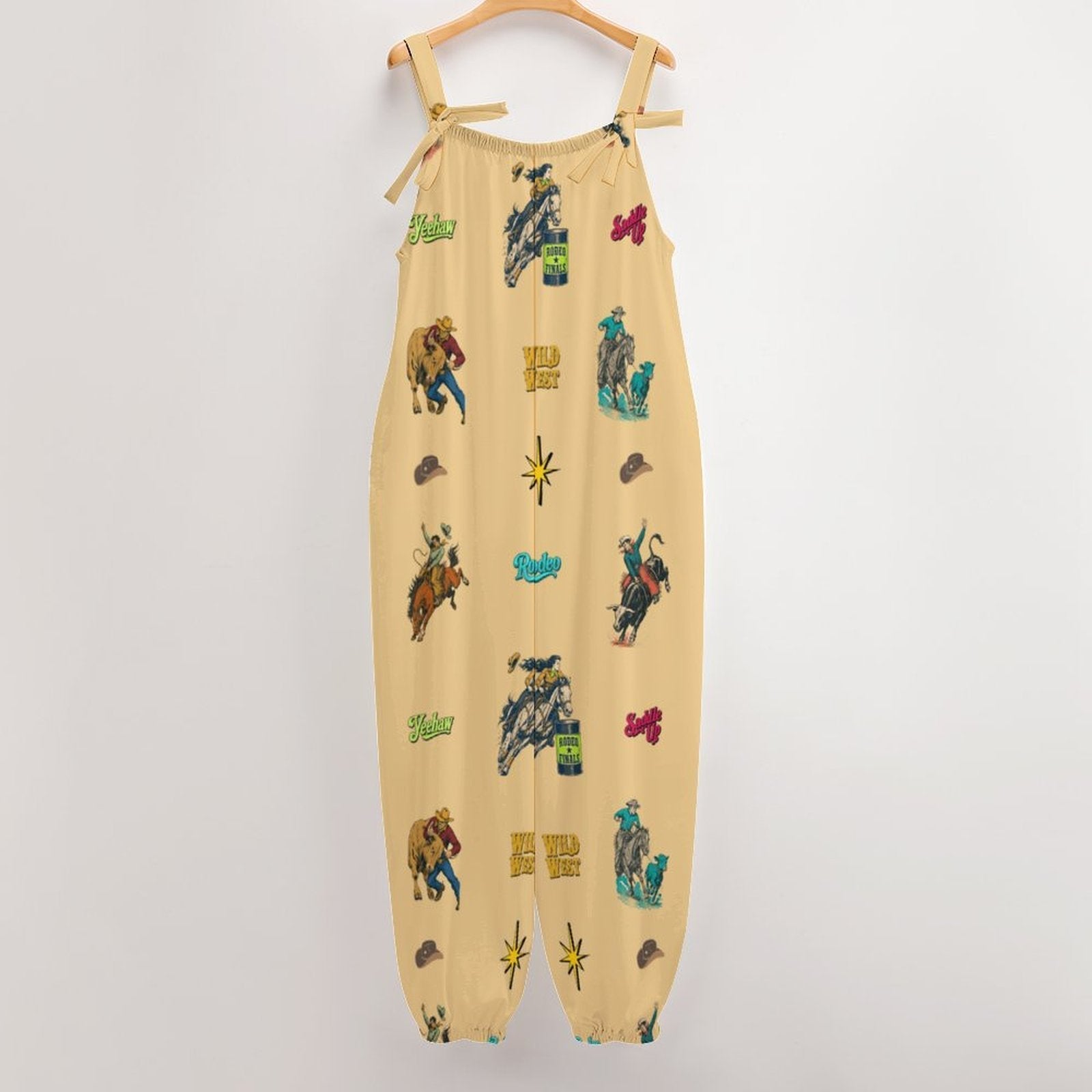 Baha Ranch The Last Roundup Western Rodeo Overalls Jumpsuit - Tan by Baha Ranch Western Wear - product image 5