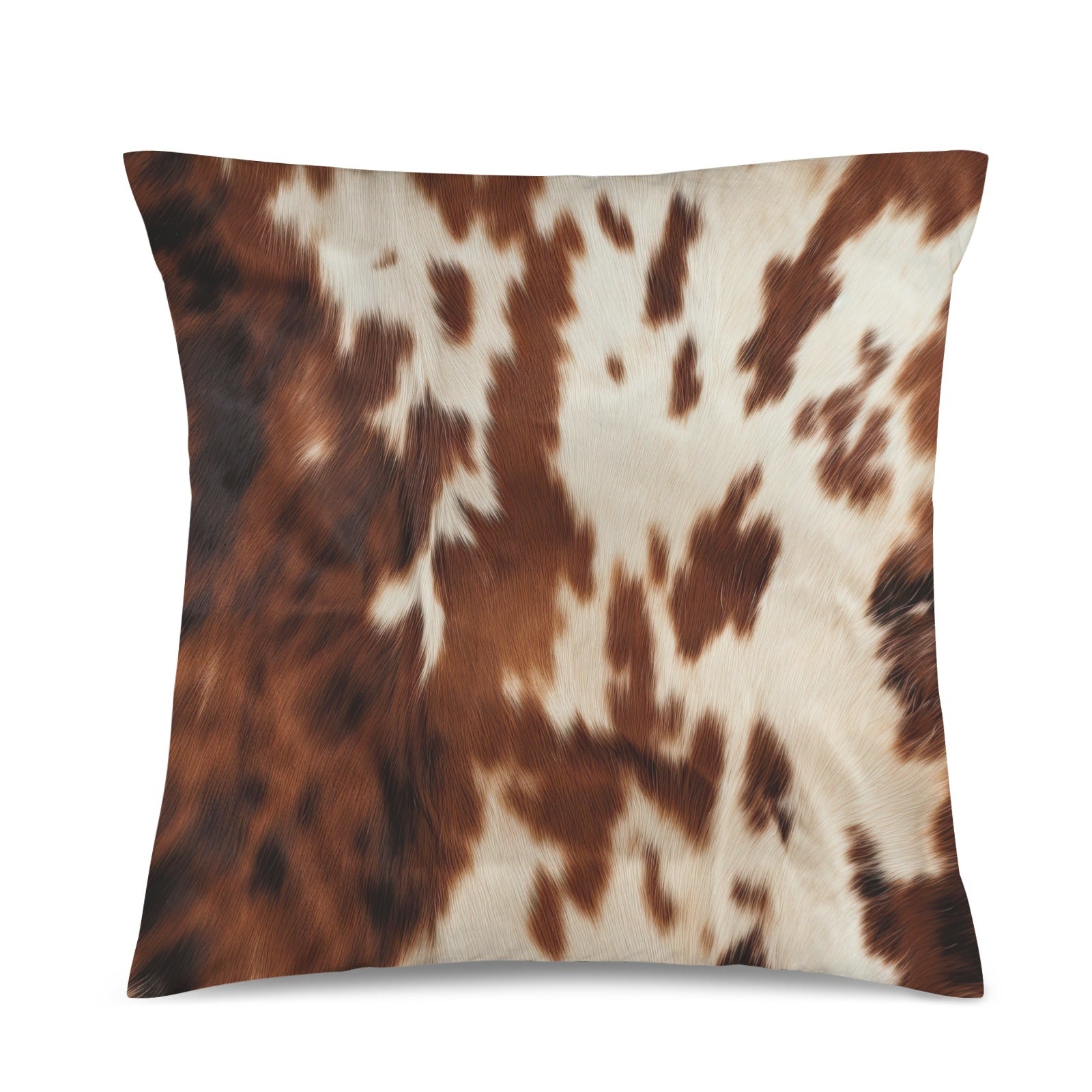 Baha Ranch Brown Cow Hide Print Velvety Soft Throw Pillow Case Made in America by Baha Ranch Western Wear - product image 2