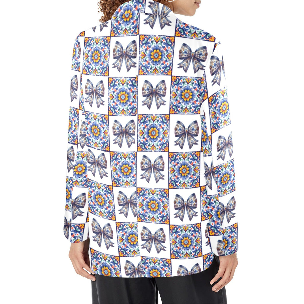 Baha Ranch Blue Bow Talavera Floral Blazer by Baha Ranch Western Wear - product image 4