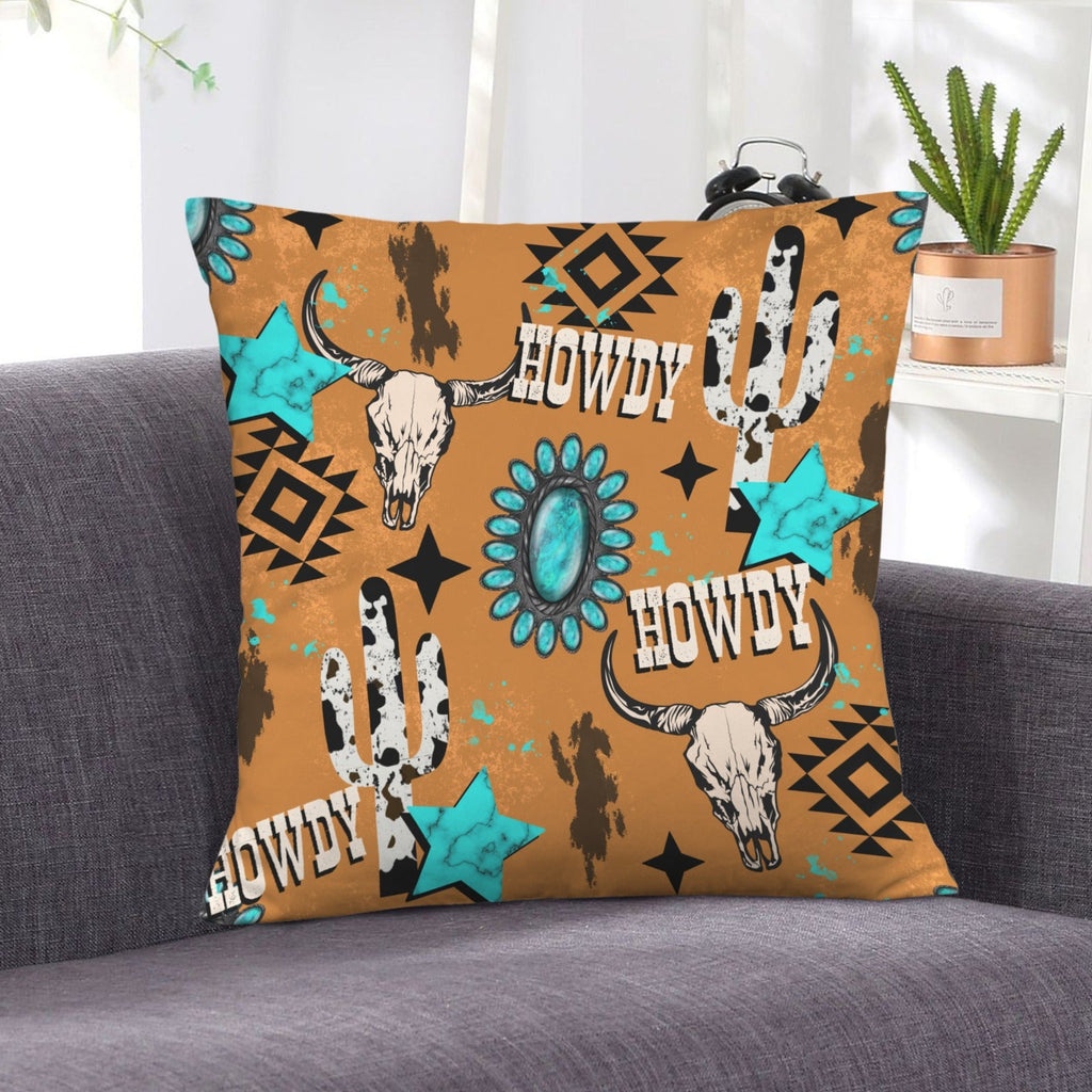 Baha Ranch Howdy Velvety Soft Throw Pillow Case Made in America by Baha Ranch Western Wear - product image 6