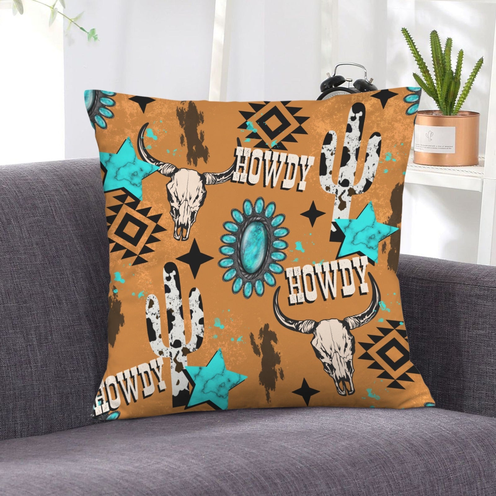 Baha Ranch Howdy Velvety Soft Throw Pillow Case Made in America by Baha Ranch Western Wear - product image 6