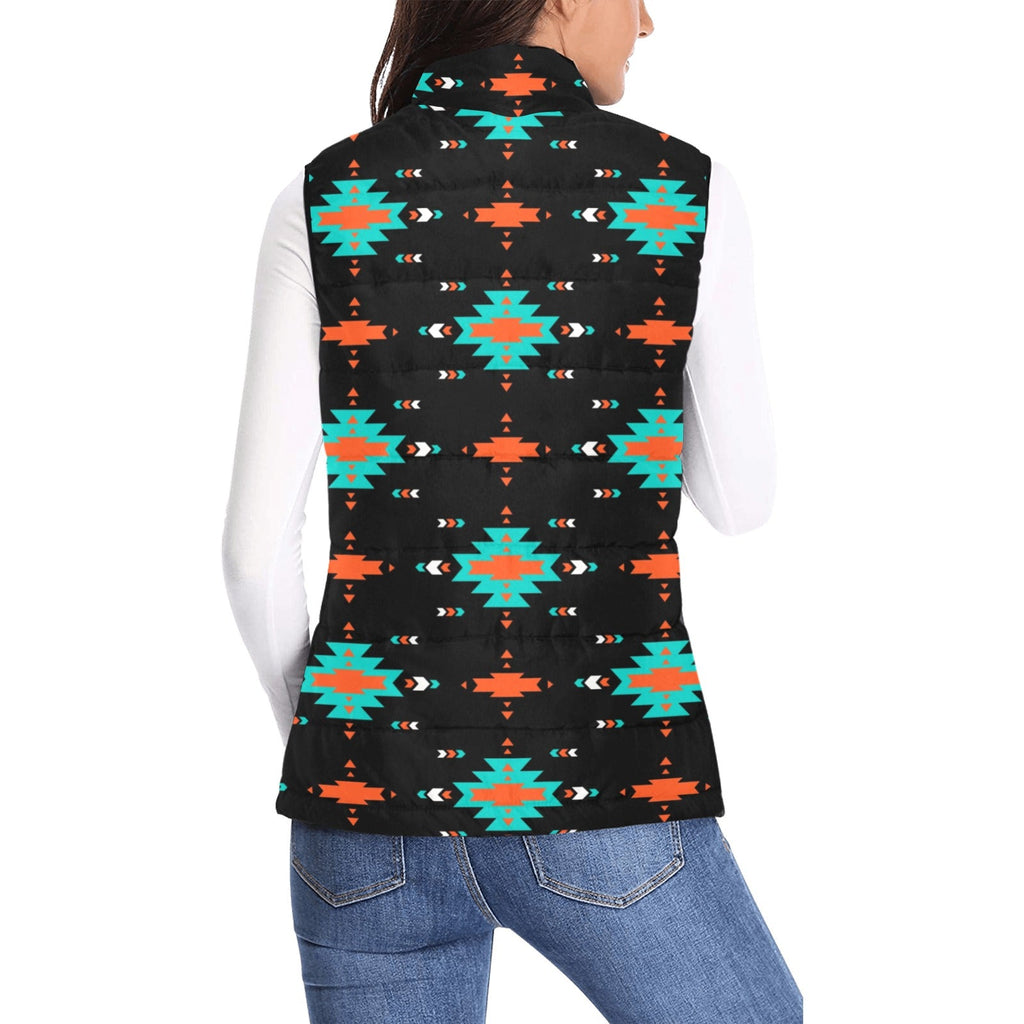 Baha Ranch Turquoise Orange Aztec Women's Western Puffy Vest by Baha Ranch Western Wear - product image 5