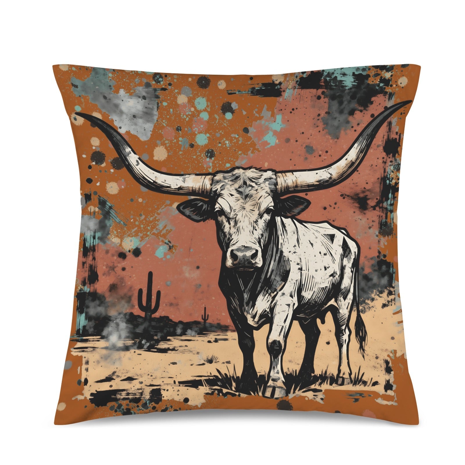 Baha Ranch Lonesome Longhorn Velvety Soft Pillow Case Made in America by Baha Ranch Western Wear - product image 2