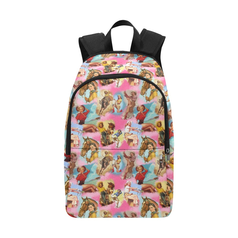 Baha Ranch Vintage Cowgirl Collage Backpack by Baha Ranch Western Wear