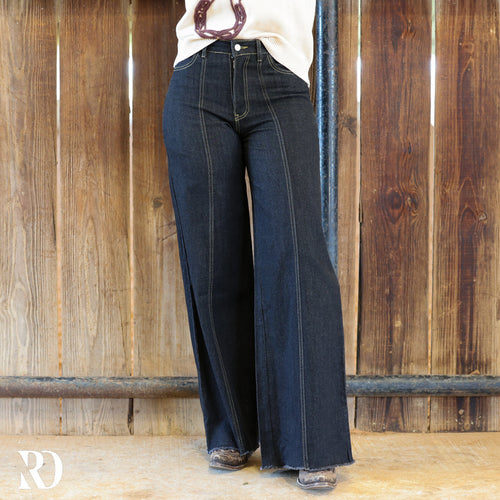 Alira Wide Leg Palazzo Denim | Jeans